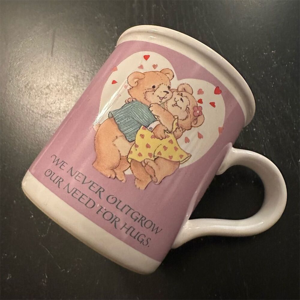 Vintage Hugging Bears Ceramic American Greetings Mug